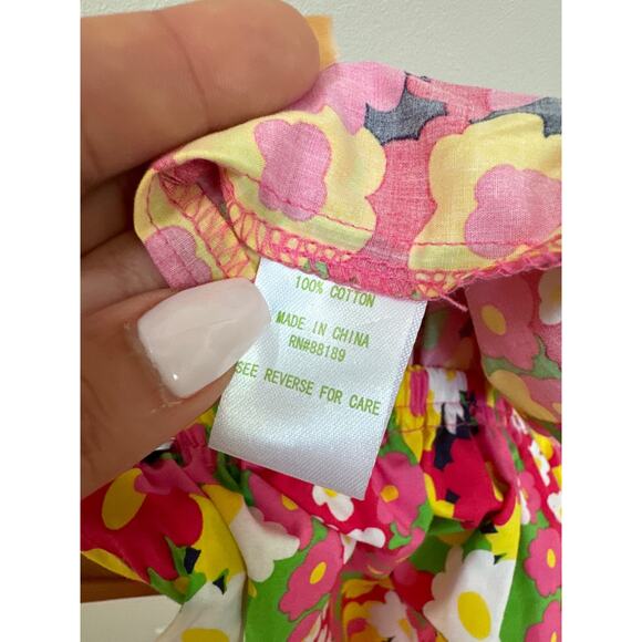 Lilly Pulitzer Girls Skort Size 16 Floral Stripe Preppy Colorful Built In Shorts - Picture 6 of 6